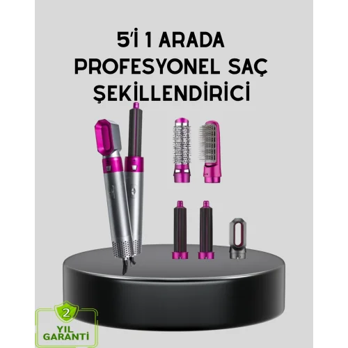 Mey İthalat® 5’i 1 Arada Saç Şekillendirme Makinesi Hızlı Kuruma ve Kuaför Kalitesinde Sonuç