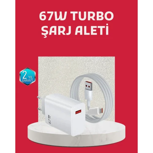 Mey İthalat® 67 Watt Turbo Şarj Cihazı Motorola G30 G50 G60 G82 Uyumlu