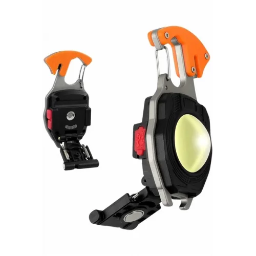 Mey İthalat® 7 Modlu Mini Led Lamba Anahtarlık USB Şarjlı Kamp İçin Taşınabilir