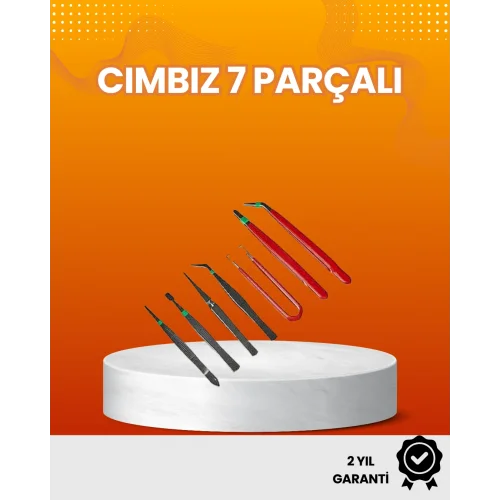 Mey İthalat® 7’li Hassas Uçlu Cımbız Seti Antistatik ESD Kaplamalı Profesyonel