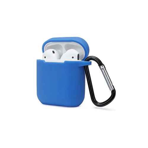 Mey İthalat®  Airpods 2 (2.nesil) Sert Silikon Kılıf - Mavi