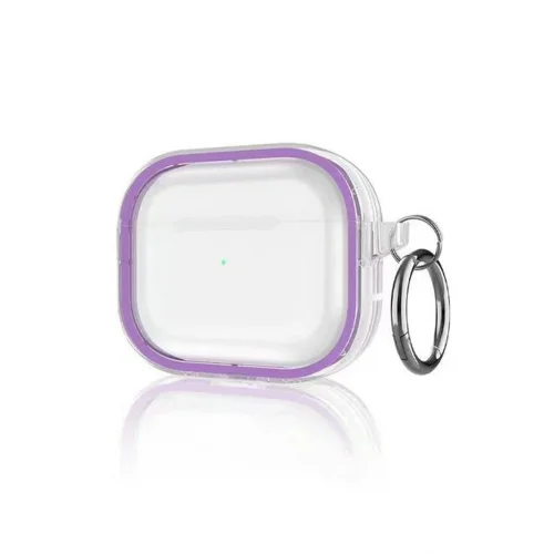 Mey İthalat®  Airpods Pro 2 (2.nesil) Shiny Şeffaf Kılıf - Mor