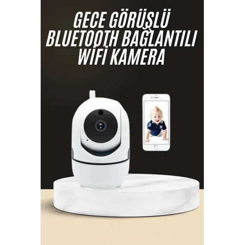 Mey İthalat® Akıllı Güvenlik Kamerası HD Görüntü Kalitesi Hareket Algılama Wifi Kamera