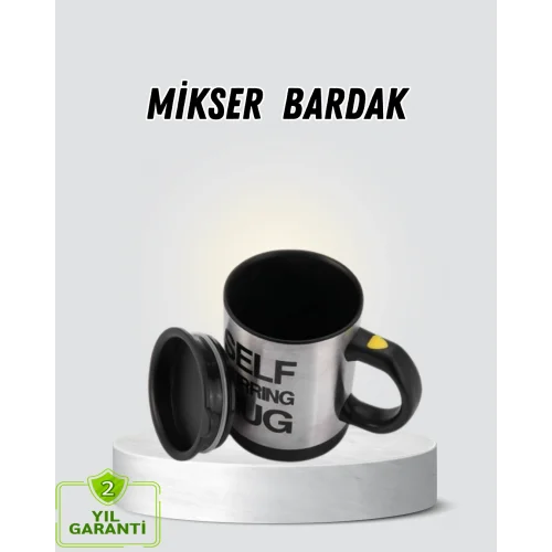Mey İthalat® Akıllı Kendi Kendini Karıştıran Termal Kupa – Paslanmaz Çelik