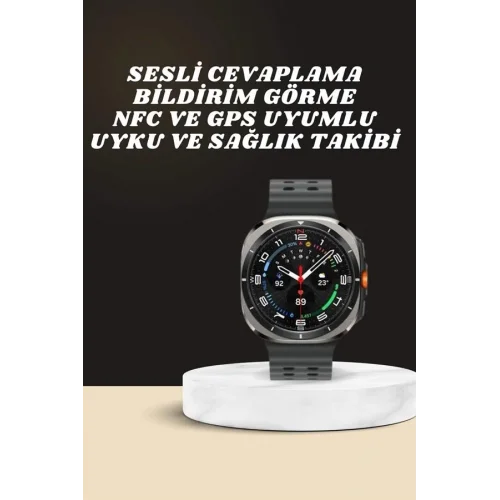 Mey İthalat® Akıllı Saat Amoled Ekran Bluetooth Bağlantılı Sağlık Takibi GPS Uyumlu