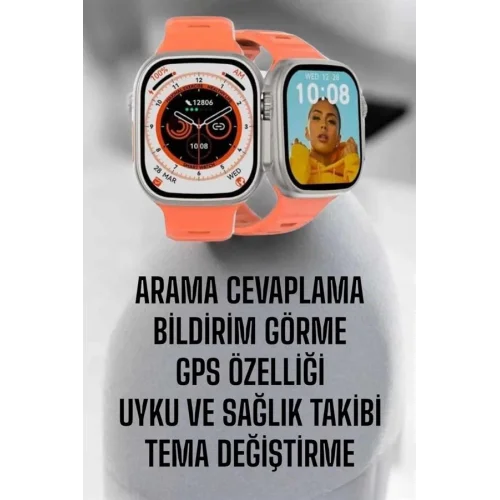 Mey İthalat® Akıllı Saat GPS, Sağlık Ve Uyku Takibi Arama Cevaplayan Bluetooth Bağlantılı