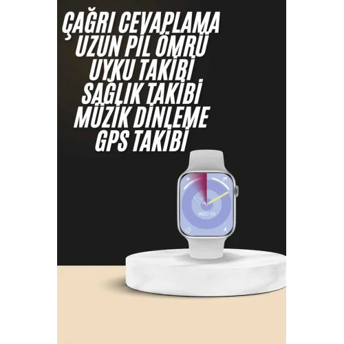 Mey İthalat® Akıllı Saat Kulaklık Hediyeli Uyku ve Sağlık Takibi Yapabilen Uzun Ömürlü