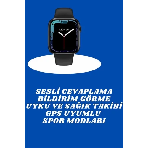 Mey İthalat® Akıllı Saat Nabız Ölçebilen Adımsayar Kalori Hesaplama Tema Değiştirme GPS Uyumlu