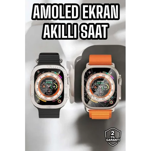 Mey İthalat® Akıllı Saat NFC ve GPS Uyumlu Uyku ve Sağlık Takibi Sesli Görüşme