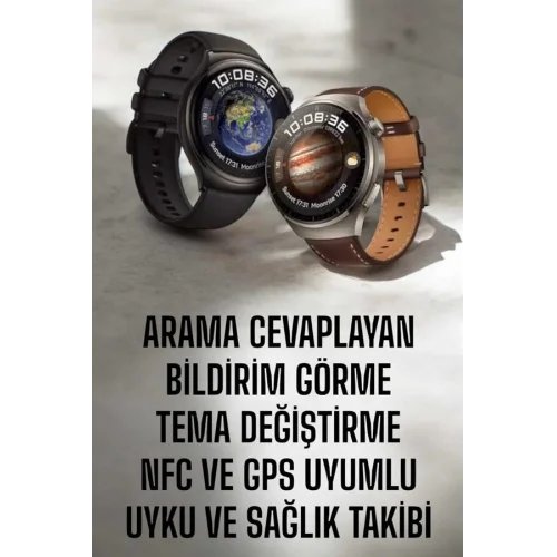 Mey İthalat® Akıllı Saat Sesli Görüşme, NFC Uyumlu, Bildirim Görme ve Uyku ve Sağlık Takibi