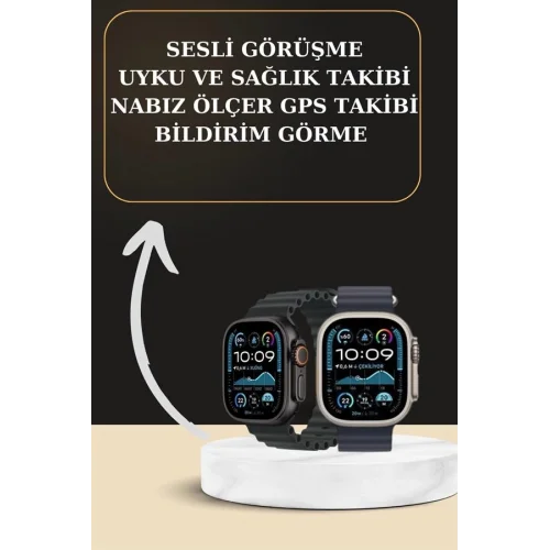 Mey İthalat® Akıllı Saat Sesli Görüşme Titreşimli GPS Bağlantısı Müzik Dinleme Sosyal Medya Bildirimleri