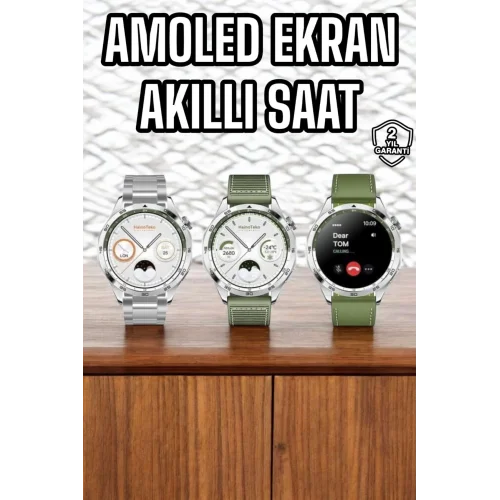 Mey İthalat® Akıllı Saat Sesli Görüşme Titreşimli Nabız Sensörlü Spor Modları