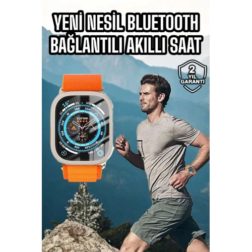 Mey İthalat® Akıllı Saat Uyku ve Spor Takibi Yeni Nesil Bluetooth Bağlantılı Amoled Ekran