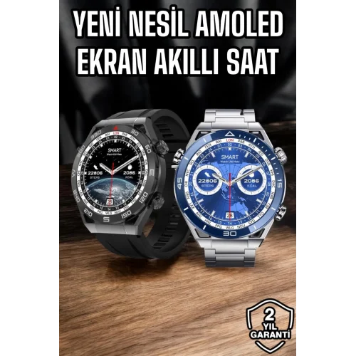 Mey İthalat® Akıllı Saat Yeni Nesil 2024 Model Metal Kordonlu Bluetooth Bağlantılı