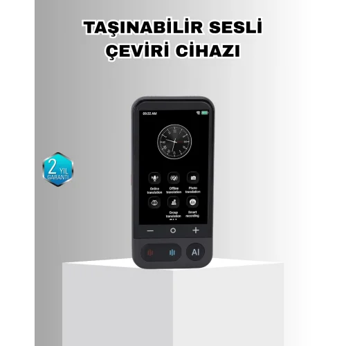 Mey İthalat® Akıllı Taşınabilir Tercüman – 17 Çevrimdışı, 139 Çevrimiçi Dil Desteği