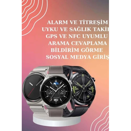 Mey İthalat® ANC Özellikli Bluetooth Kulaklık ve Amoled Ekran Akıllı Saat Uyku ve Sağlık Takibi Nabız Ölçer