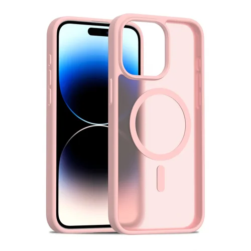 Mey İthalat®  Apple iPhone 14 Pro Max Jota Magsafe Kapak - Pudra