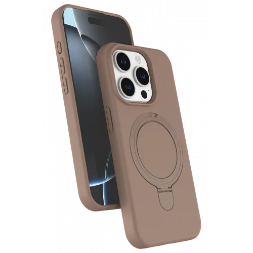 Mey İthalat®  Apple iPhone 14 Pro Max Regal Magsafe Standlı Kapak - Çöl Titanyum
