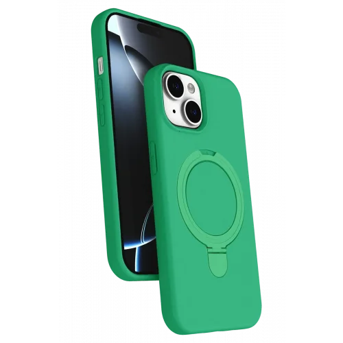 Mey İthalat®  Apple iPhone 15 Plus Regal Magsafe Standlı Kapak - Yeşil