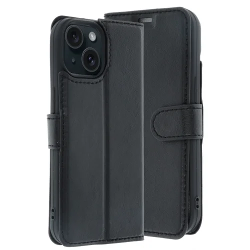 Mey İthalat®  Apple iPhone 15 Trend S Plus Kapaklı Kılıf - Siyah