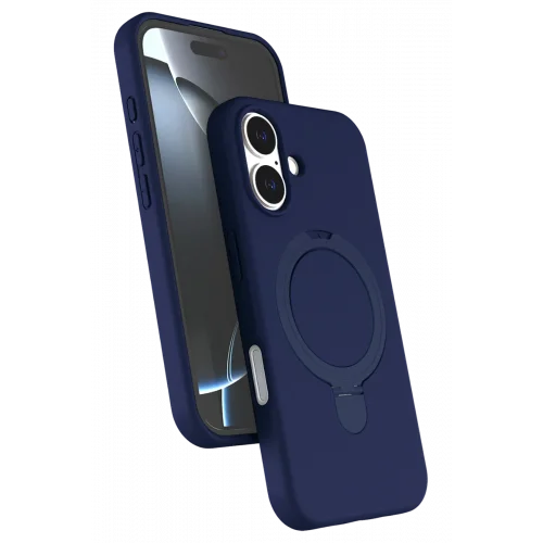 Mey İthalat®  Apple iPhone 16 Plus Regal Magsafe Standlı Kapak - Lacivert