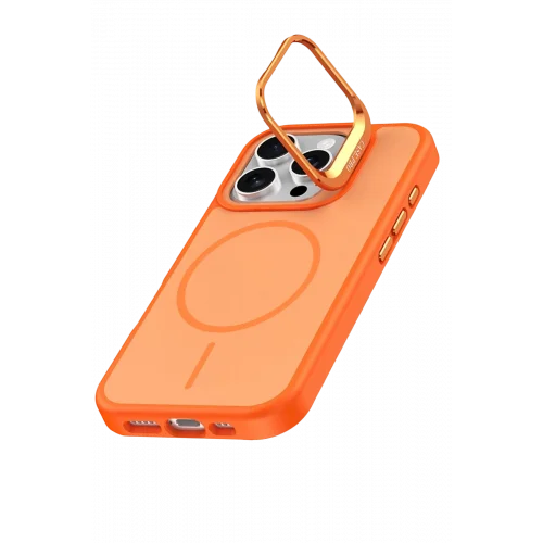 Mey İthalat®  Apple iPhone 16 Pro Max Flexa Magsafe Kapak - Turuncu