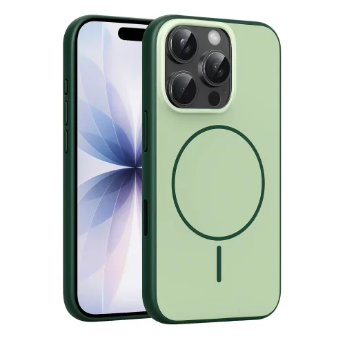 Mey İthalat®  Apple iPhone 16 Pro Max Neva Magsafe Kapak - Koyu Yeşil