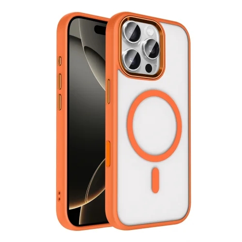 Mey İthalat®  Apple iPhone 16 Pro Max Terea Magsafe Kapak - Turuncu