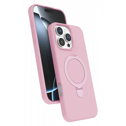 Mey İthalat®  Apple iPhone 16 Pro Regal Magsafe Standlı Kapak - Açık Pembe