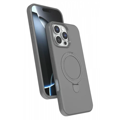 Mey İthalat®  Apple iPhone 16 Pro Regal Magsafe Standlı Kapak - Titan Gri