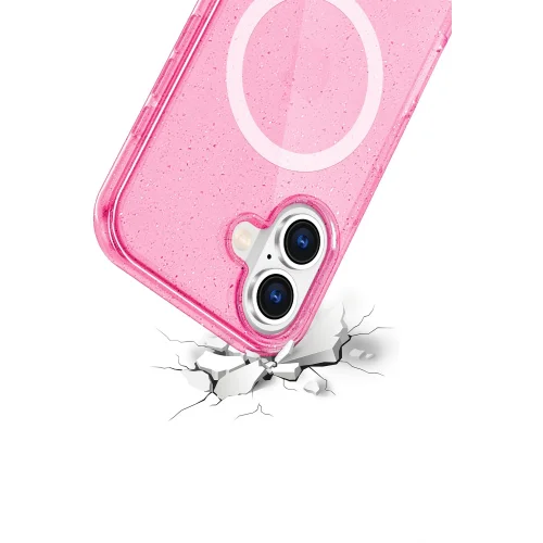 Mey İthalat®  Apple iPhone 16 Star Magsafe Kapak - Pembe