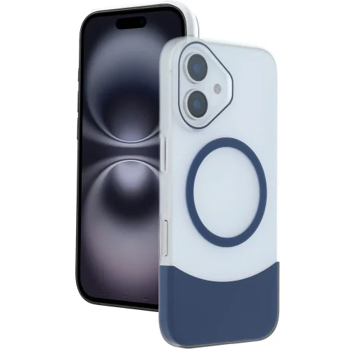 Mey İthalat®  Apple iPhone 16 Velar Magsafe Kapak - Lacivert