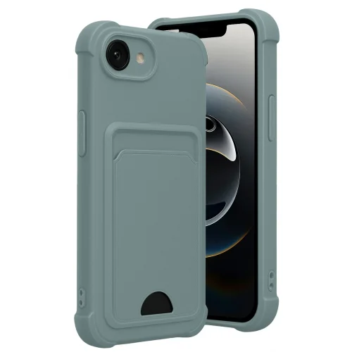 Mey İthalat®  Apple iPhone 16E Kelvin Kartvizitli Silikon - Açık Yeşil