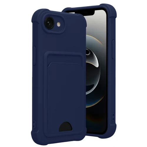 Mey İthalat®  Apple iPhone 16E Kelvin Kartvizitli Silikon - Lacivert