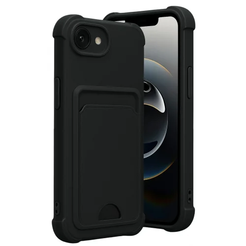Mey İthalat®  Apple iPhone 16E Kelvin Kartvizitli Silikon - Siyah