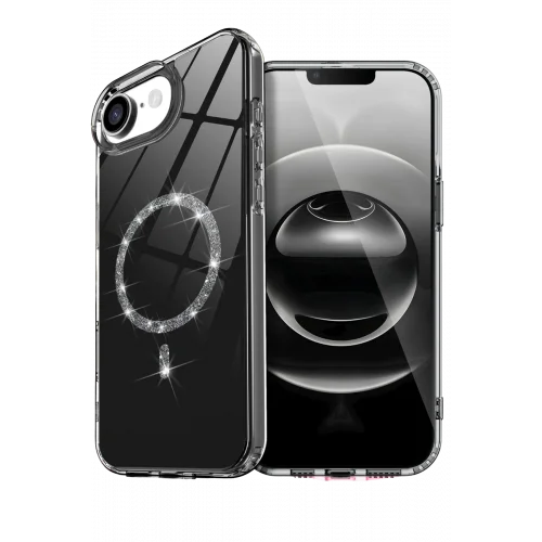 Mey İthalat®  Apple iPhone 16E Live Diamond Magsafe Kapak - Siyah