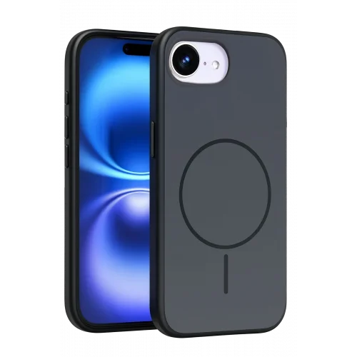 Mey İthalat®  Apple iPhone 16E Neva Magsafe Kapak - Siyah