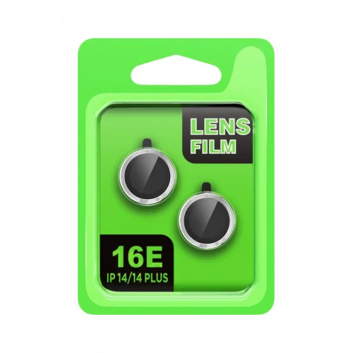 Mey İthalat®  Apple iPhone 16E Raze Metal Kamera Lens - Gümüş