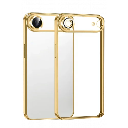 Mey İthalat®  Apple iPhone 17 Air  Lensli Silikon - Gold