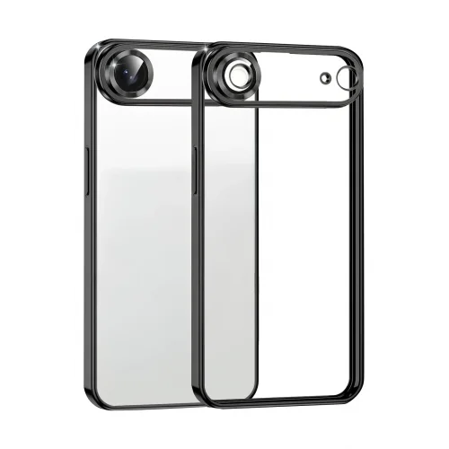 Mey İthalat®  Apple iPhone 17 Air  Lensli Silikon - Siyah