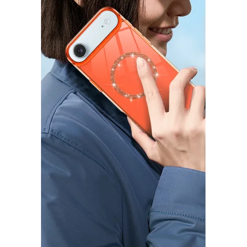 Mey İthalat®  Apple iPhone 17 Air Live Diamond Magsafe Kapak - Yeşil