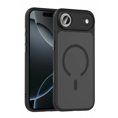 Mey İthalat®  Apple iPhone 17 Air Megane Magsafe Kapak - Siyah