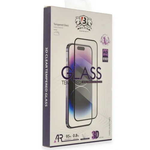 Mey İthalat®  Apple iPhone 17 Bilvis 3D Cam Ekran Koruyucu - Siyah