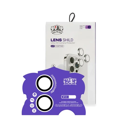 Mey İthalat®  Apple iPhone 17 Bilvis Titan Kamera Lens - Gümüş