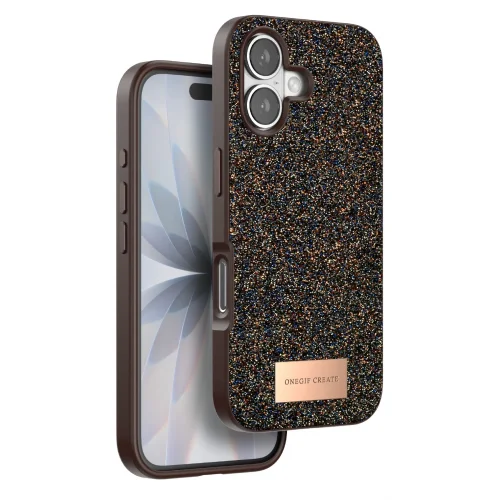 Mey İthalat®  Apple iPhone 17 Bright Simli Kapak - Gold