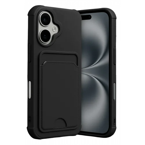 Mey İthalat®  Apple iPhone 17 Kelvin Kartvizitli Silikon - Siyah