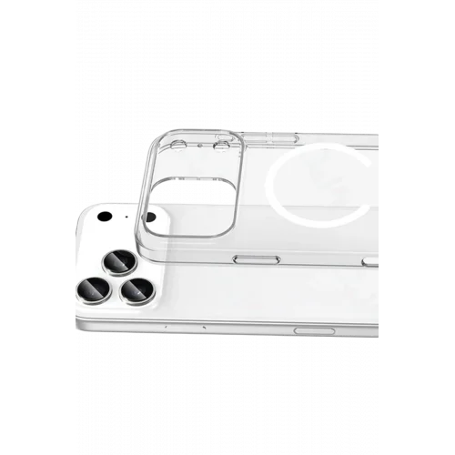 Mey İthalat®  Apple iPhone 17 Pro Combo Sert Şeffaf Magsafe Kapak - Şeffaf