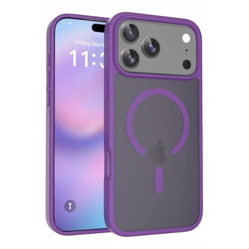 Mey İthalat®  Apple iPhone 17 Pro Jota Magsafe Kapak - Derin Mor