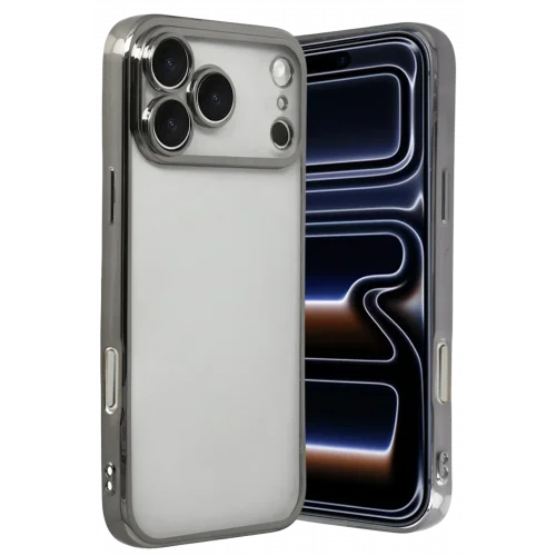 Mey İthalat®  Apple iPhone 17 Pro  Lensli Silikon - Titan Gri