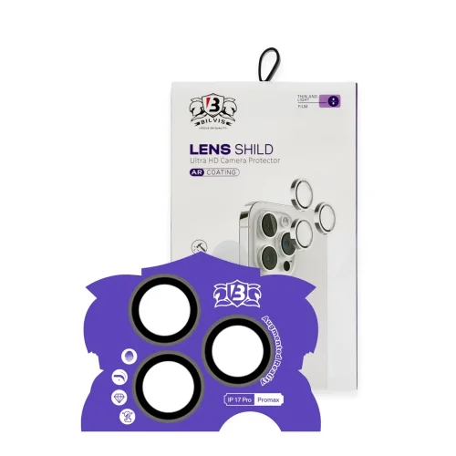 Mey İthalat®  Apple iPhone 17 Pro Max Bilvis Titan Kamera Lens - Natural Grey